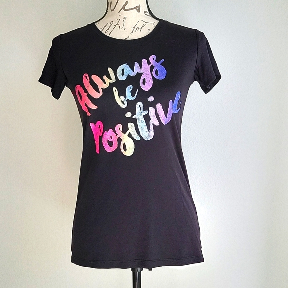 LIKE NEW Champion Always be Positive Rainbow‎ 14-16 years T-Shirt